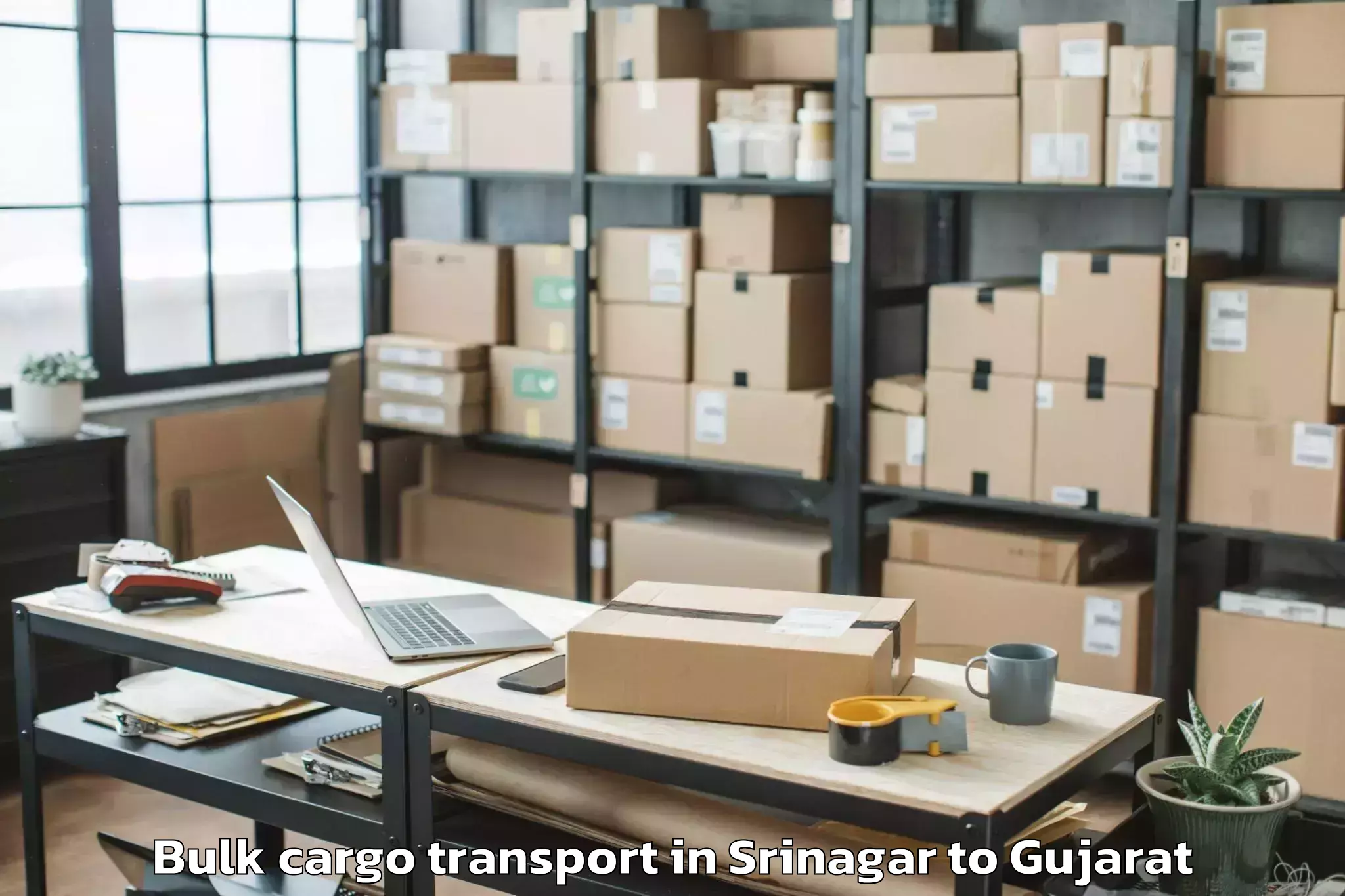 Professional Srinagar to Dholera Bulk Cargo Transport